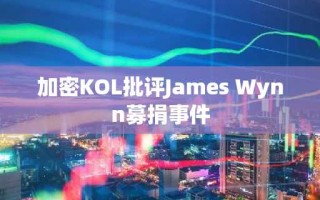 加密KOL批评James Wynn募捐事件