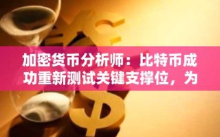 加密货币分析师：比特币成功重新测试关键支撑位，为新的价格发现上升趋势做好准备